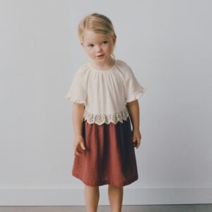 DRESS WITH CONTRASTING TEXTURE